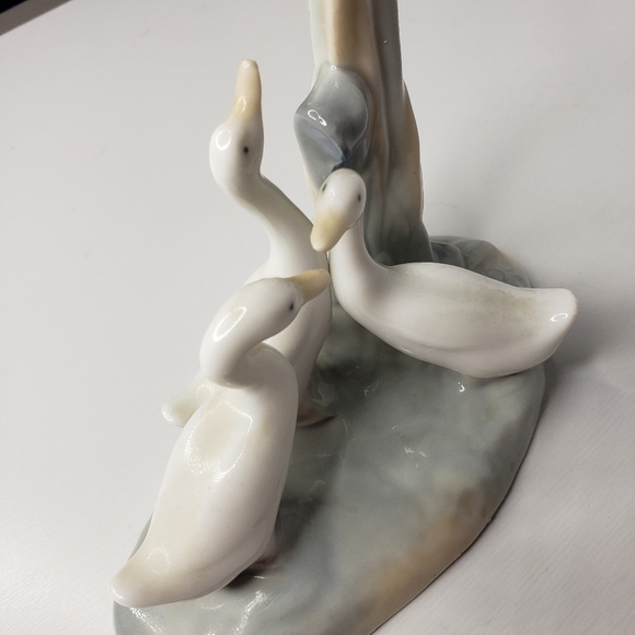 Llardo Naomi 3 Geese Reeds Retired Daisa Hand Painted Spain Porcelain Figurine - Picture 2 of 12